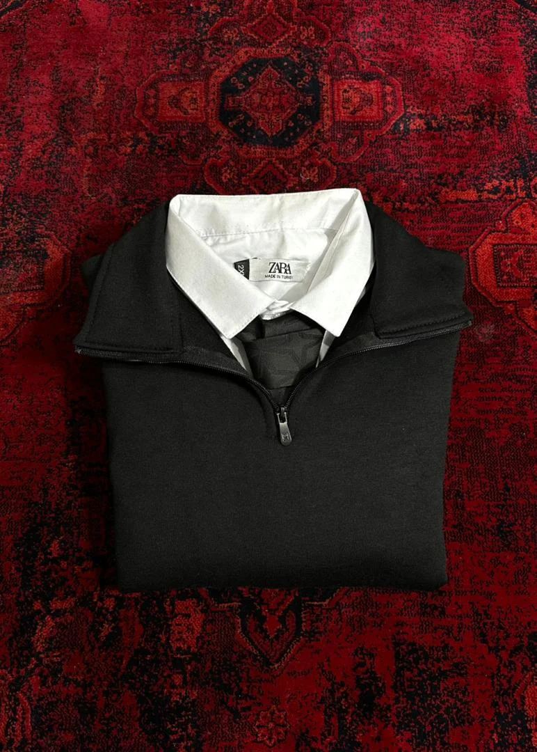 دورس نیم زیپ پارچه پتویی7329